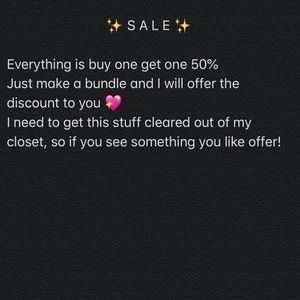 ✨ BUY ONE GET ONE 50% ✨